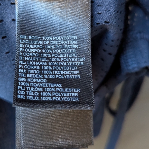 NWOT The North Face Mesh Around Tank Top Navy Blue Size Medium Waist Tie - Picture 5 of 8